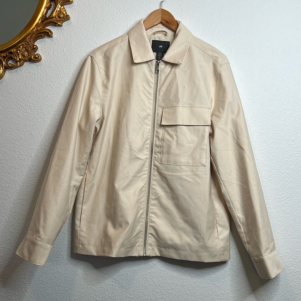 H&M Beige/Cream Mens Jacket